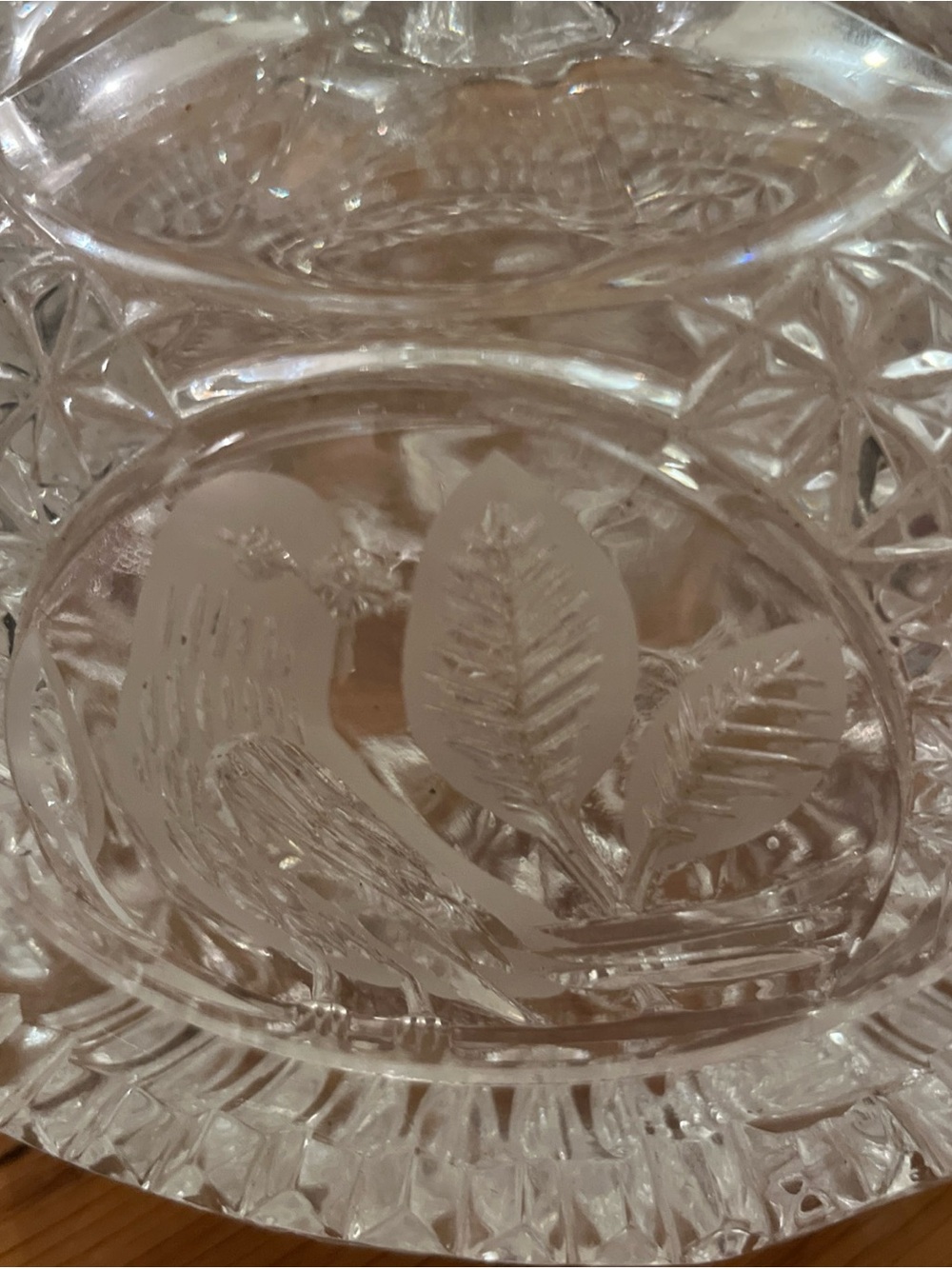VTG Hofbauer Crystal The Byrdes Collection Dome Lid Cheese Or Butter Dish - Picture 2 of 7
